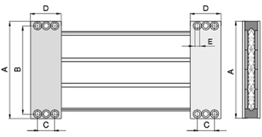 e-skin flat mounting brackets